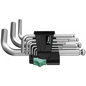 Набор Г-образных ключей, метрических, хромированных, Wera 950 PKS/9 SM N 05133163001