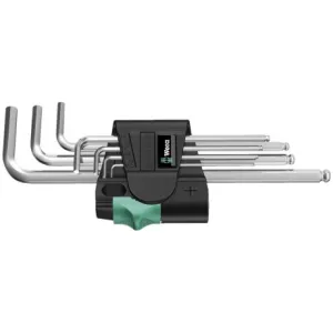 Набор Г-образных ключей, метрических, хромированных, Wera 950 PKL/7B SM Magnet 05022101001