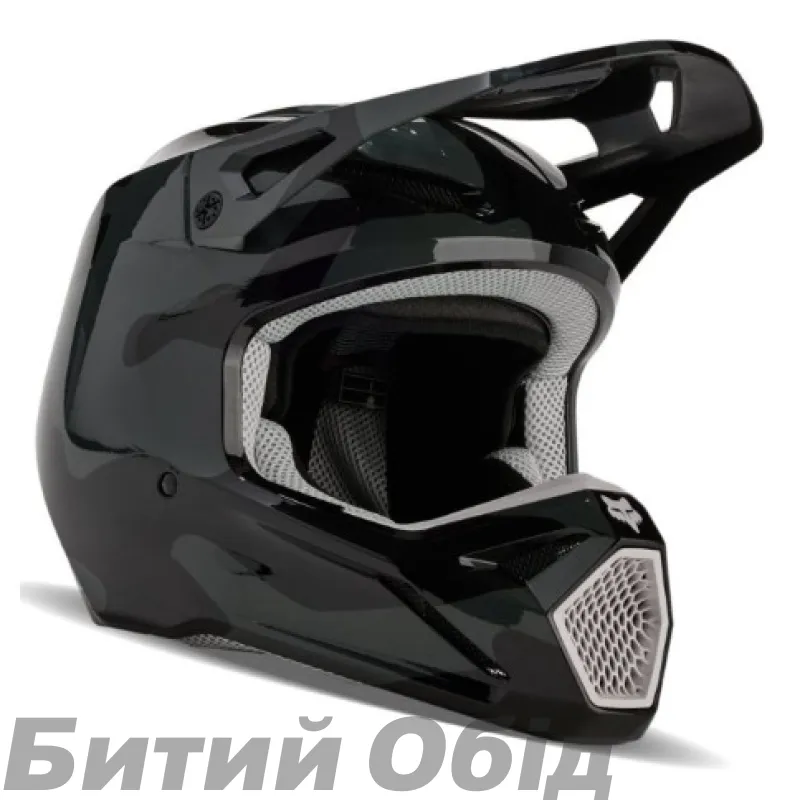 Шолом FOX YTH V1 Helmet - BNKR [Black], YL