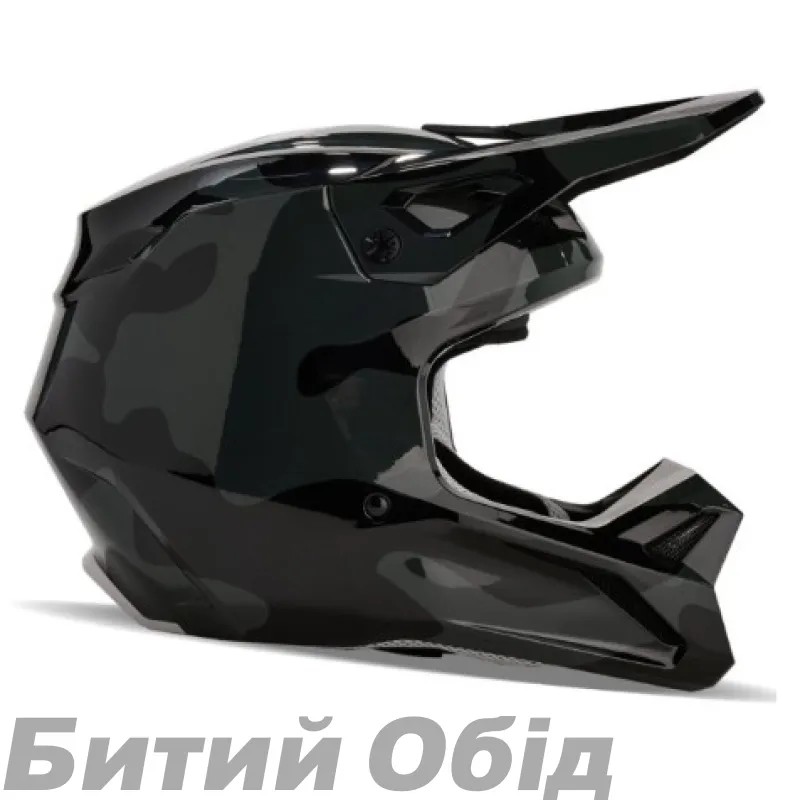 Шолом FOX YTH V1 Helmet - BNKR [Black], YL