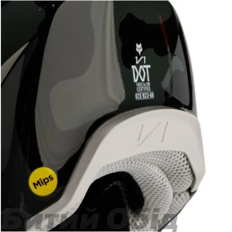 Шолом FOX YTH V1 Helmet - BNKR [Black], YL