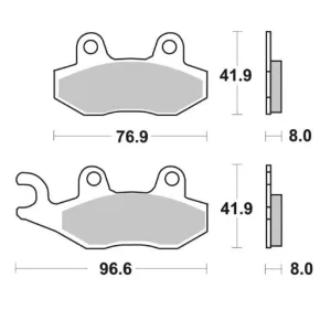 Тормозные колодки SBS Sport Brake Pads, Sinter/Carbon 611SI