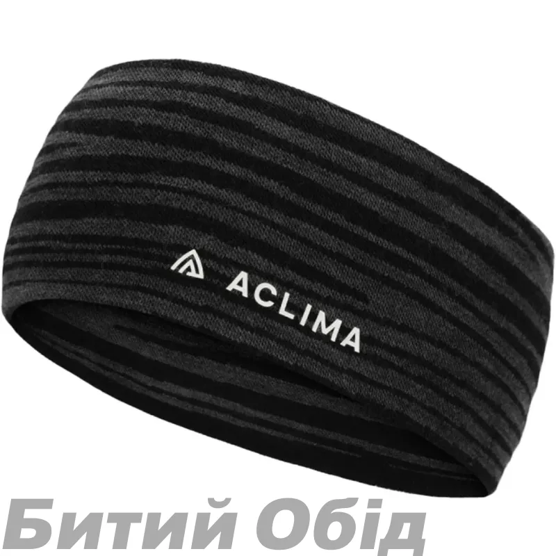Пов'язка Aclima WarmWool 200 Headband Black Motion OneSize