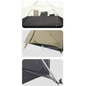 Палатка сверхлегкая двухместная Naturehike Mongar CNK2550WS016, 15D, серая
