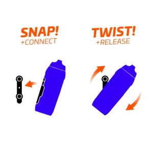Фляга с коннектором и базой FIDLOCK TWIST x KEEGO bottle 600мл., черный