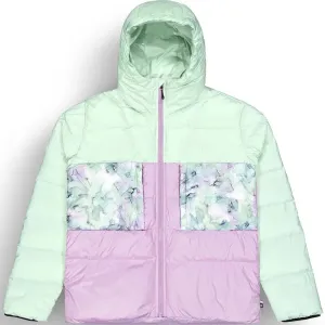 Куртка пуховая Picture Organic Hi Puff Down W 2025 silt green-orchid-blurry water print 