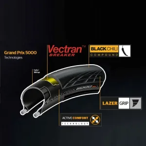 Покришка Continental Road Grand Prix 5000 S TR 700-28С black/black - W07-FDA1404AGP50-28