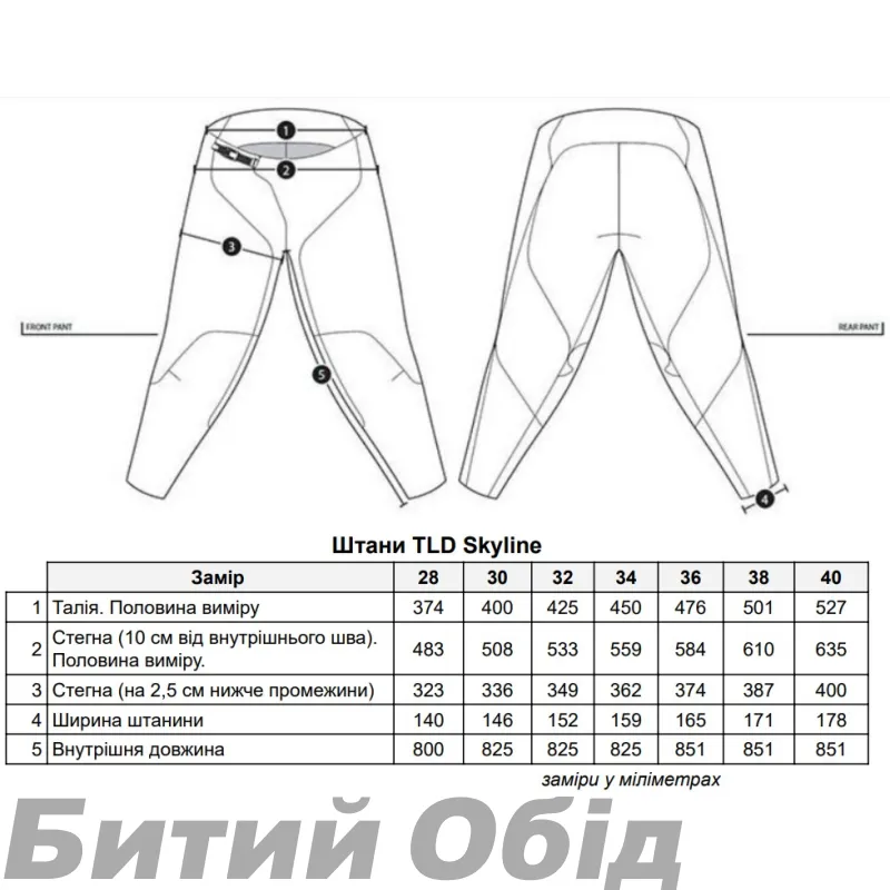 Штаны TLD SKYLINE PANT ELEMENTAL [OBSIDIAN] 