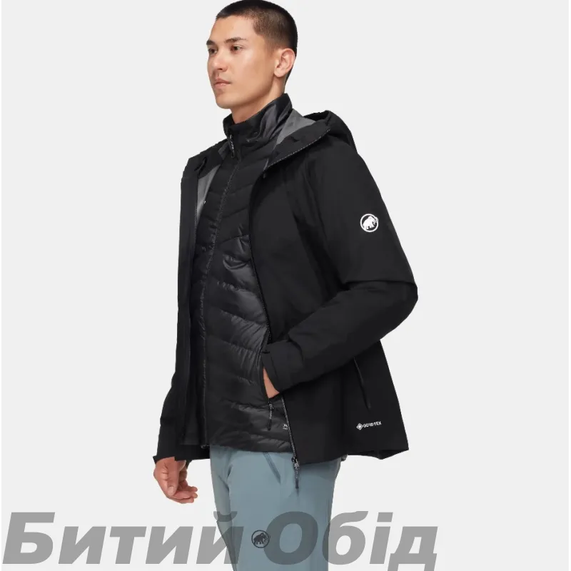 Mammut Од 1010-29051|25 Convey 3 in 1 HS Hooded Jacket Men black-black.3XL (Куртка пух)