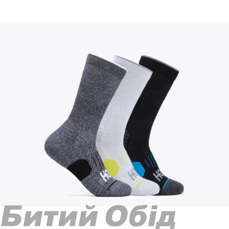 Шкарпетки HOKA CREW RUN SOCK 3-PACK WBGR 