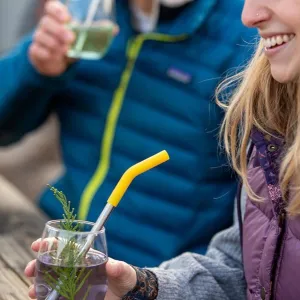 Набір сталевих трубочок Klean Kanteen Straw 8 мм 4-Pack (4 шт. з йоржиком)