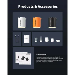 Насос-фонарь кемпинговый Flextail Tiny Pump Х, черный