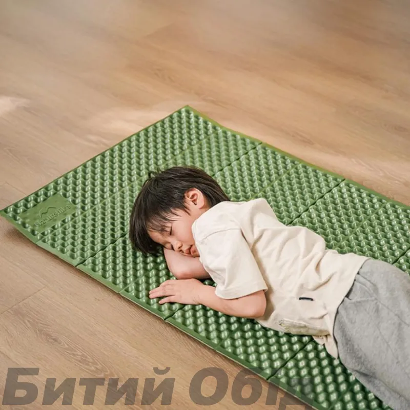 Килимок туристичний складаний одномісний IXPE Naturehike CNK2450WS044 з алюмінієвою плівкою, 195x60x1.8 см