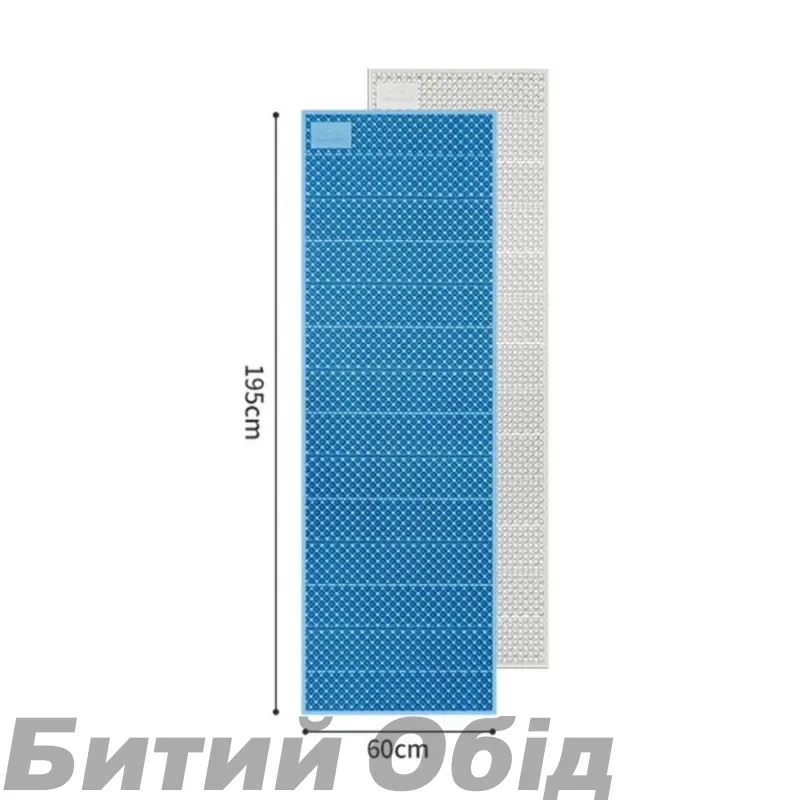 Килимок туристичний складаний двомісний IXPE Naturehike CNK2450WS044 з алюмінієвою плівкою, 200x120x1.8 см