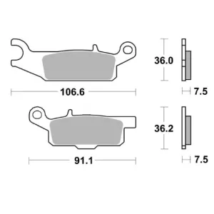 Тормозные колодки SBS Sport Brake Pads, Sinter/Carbon 849SI