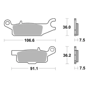 Тормозные колодки SBS Sport Brake Pads, Sinter/Carbon 850SI