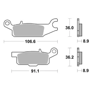 Тормозные колодки SBS Sport Brake Pads, Sinter/Carbon 852SI