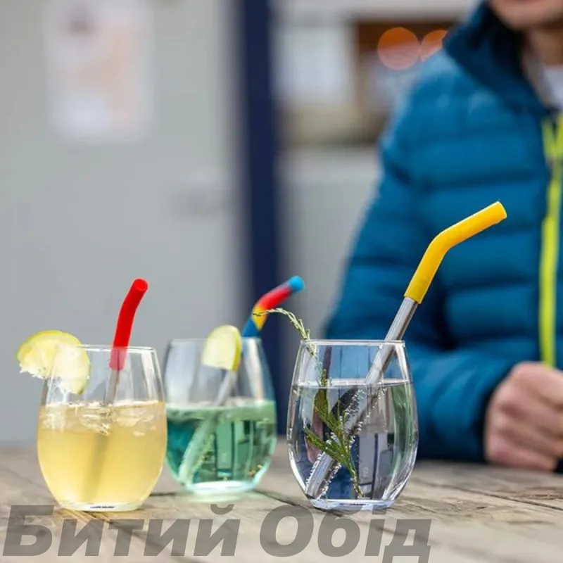 Набор стальных трубочек Klean Kanteen Straw 8–10 мм 6-Pack (6 шт. с ершиком)