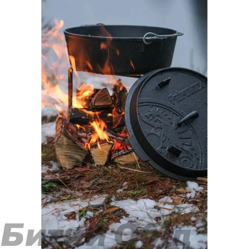 Казан-жарівня чавунна Petromax Dutch Oven ft6 плоске дно 5,5 л