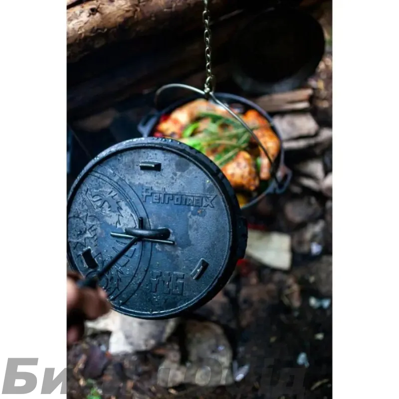 Казан-жарівня чавунна Petromax Dutch Oven ft6 плоске дно 5,5 л