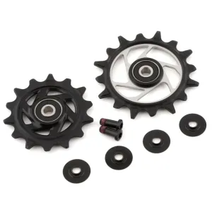 Сервисный набор переключателя SRAM PULLEY KIT XXSL T-TYPE EAGLE AXS (INCLUDES 14T UPPER AND 16T LOWER SILVER METAL SPIDER PULLEY, 2 T25 ALUMINUM PULLEY BOLTS)