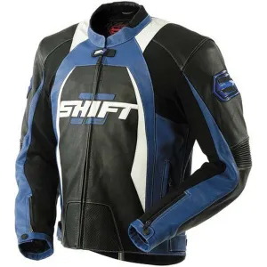 Мото куртка SHIFT SR-1 Leather Jacket [Black/Blue], XXL