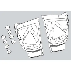 Захисні пластини до мотоботів LEATT GPX 5.5 Boot Shin plate kit [White], 13 Series