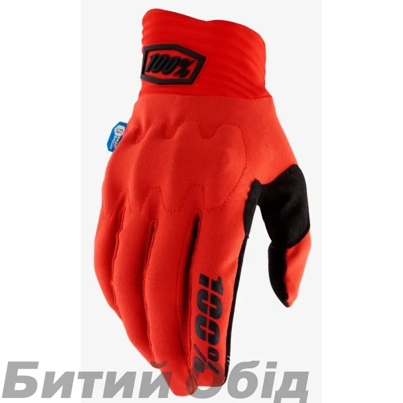 Рукавички Ride 100% COGNITO Smart Shock Glove [Red]