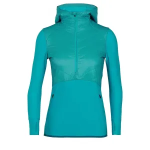 Худи Icebreaker Descender Hybrid LS Half Zip Hood / ARCTIC TEAL/Kingfis S