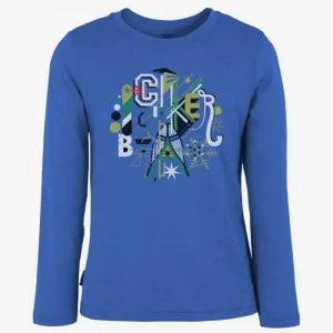 Футболка с длинным рукавом Icebreaker Kids LS Wilderness cadet/chatreuse