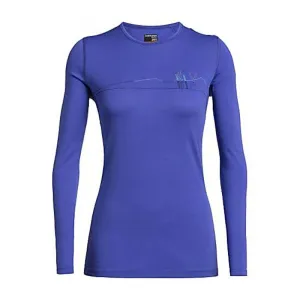 Футболка с длинным рукавом Icebreaker 200 Oasis LS Crewe Skis in Snow WMN Mystic 