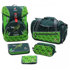 Набор Deuter OneTwoSet - Hopper цвет 2018 forest dinio (3830116 OneTwo; 80261 Hopper; 3890215 Chest Wallet; 3890416 Pencil Pouch; 2890315 Pencil box)