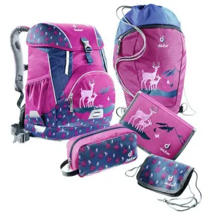 Набор Deuter OneTwoSet - Sneaker Bag цвет 5018 magenta deer (3830116 OneTwo; 3890115 Sneaker Bag; 3890215 Chest Wallet; 3890416 Pencil Pouch; 2890315 Pencil box)