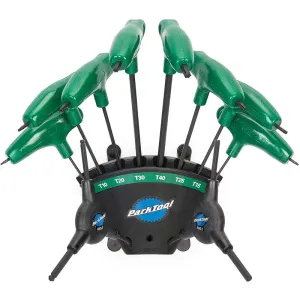 Набор торксов Park Tool PH-T1.2 T6/T8/T10/T15/T20/T25/T30/T40 с L-образной пластиковой ручкой