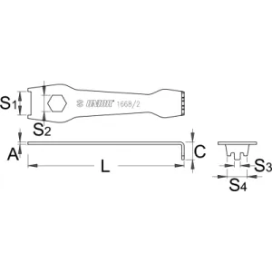 Ключ Unior для гаек передних звёзд