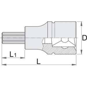 Головка торцевая шестигранная Unior 3/8"