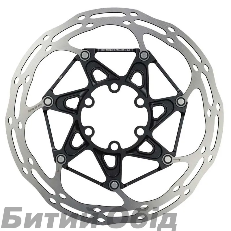 Ротор гальмівний SRAM Centerline Black 2P титанові болти 