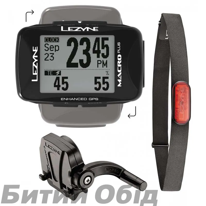 Велокомпьютер Lezyne MACRO Plus GPS HRSC LOADED (BLk)