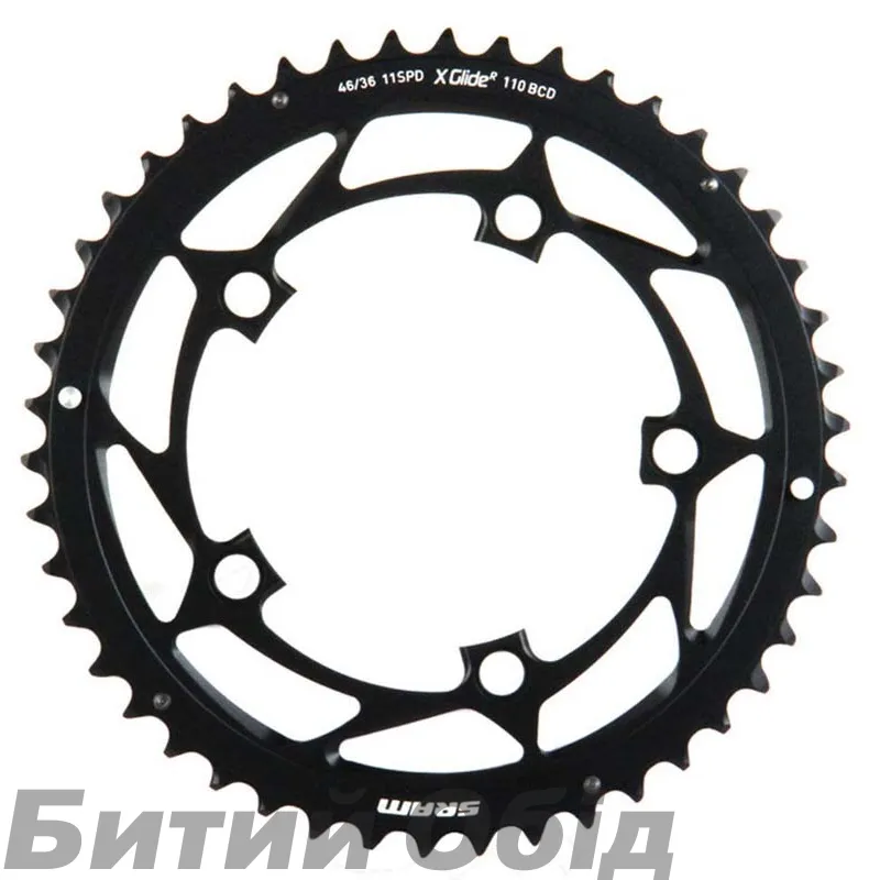 Зірка Sram X-Glide CRING ROAD 46T 11S S2 110 AL5 BTBLK 2PIN