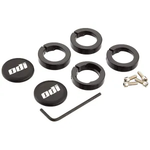 Замки для грипс ODI Lock Set Jaw Clamps w/Snap Caps - Black (чорні)