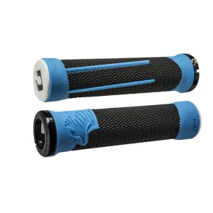 Грипсы ODI AG-2 Signature V2.1 Lock On, Black/Blue w/Black Clamp, черно-синие с черными замками