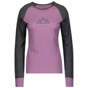 Термомайка SCOTT W DEFINED LIGHT dark grey melange/cassis pink 