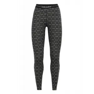 Термоштани ICEBREAKER 250 Vertex Leggings Alpine Geo WOMEN BLACK/SNOW/J 