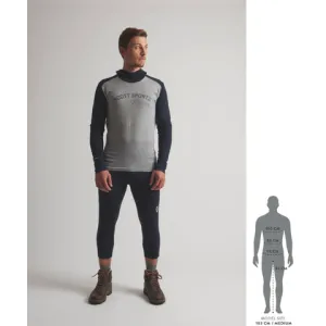 Термомайка с капюшоном SCOTT DEFINED MERINO dark blue/light grey melange 
