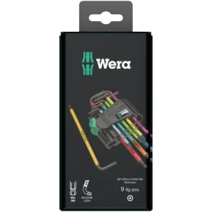 Набор Г-образных ключей, Wera 967 SPKL/9 TORX® BO Multicolour  05073599001 (С магнетизатором)