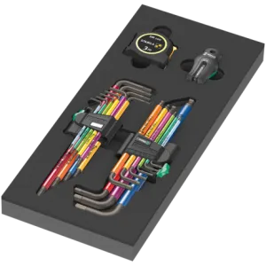 Ложемент укомплектований Г-подібними ключами HEX та TORX, WERA 9740, 20 предметів, 05150140001