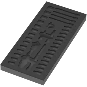 Ложемент з набором головок та тріскачкою 8000 A Zyklop 1/4", WERA 9721, 37 предметів, 05150110001