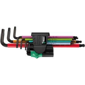 Набор Г-образных ключей WERA, 950/7 Hex-Plus Multicolour Magnet 1, метрических, BlackLaser, 05022534001