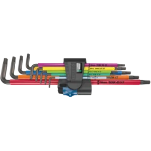 Набор Г-образных удлиненных ключей с функцией фиксации WERA 967/9 TX XL Multicolour HF 1, 05024470001