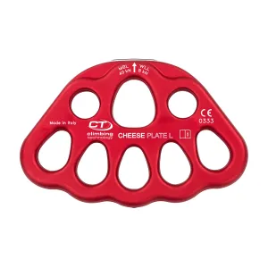 Такелажна пластина Climbing Technology CHEESE PLATE Large 45kN multianchor red 
